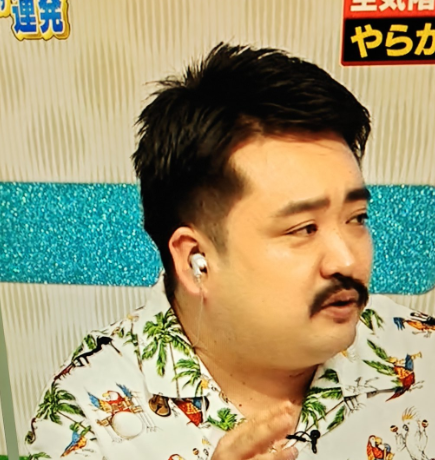フィリピンで散髪後、日本に帰国後の鈴木もぐらのテレビ出演時の顔