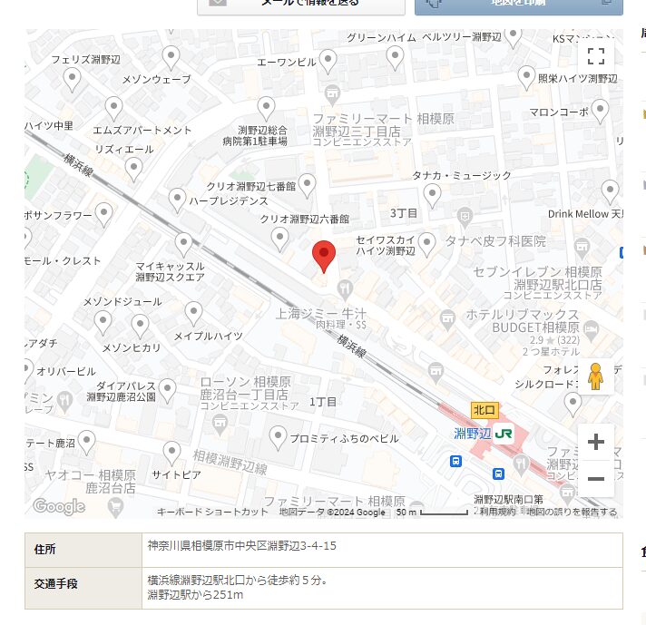 豊島屋のルートマップ