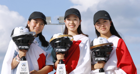 女子スケートボードの日本代表3名